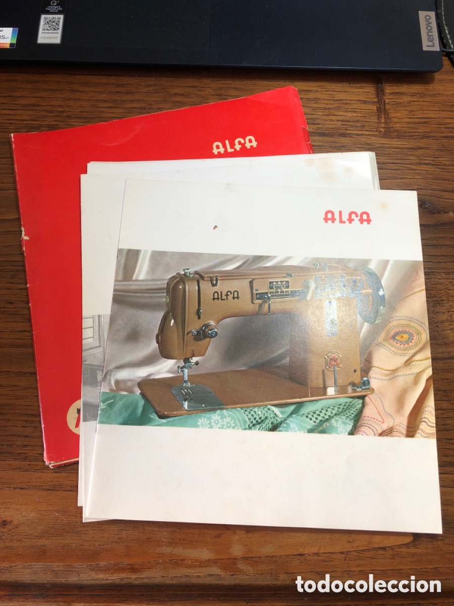 Sammeln von Zeitschriften und Zeitungen: Catalogo Maquina de coser ALFA. Carpeta con 4 folletos.