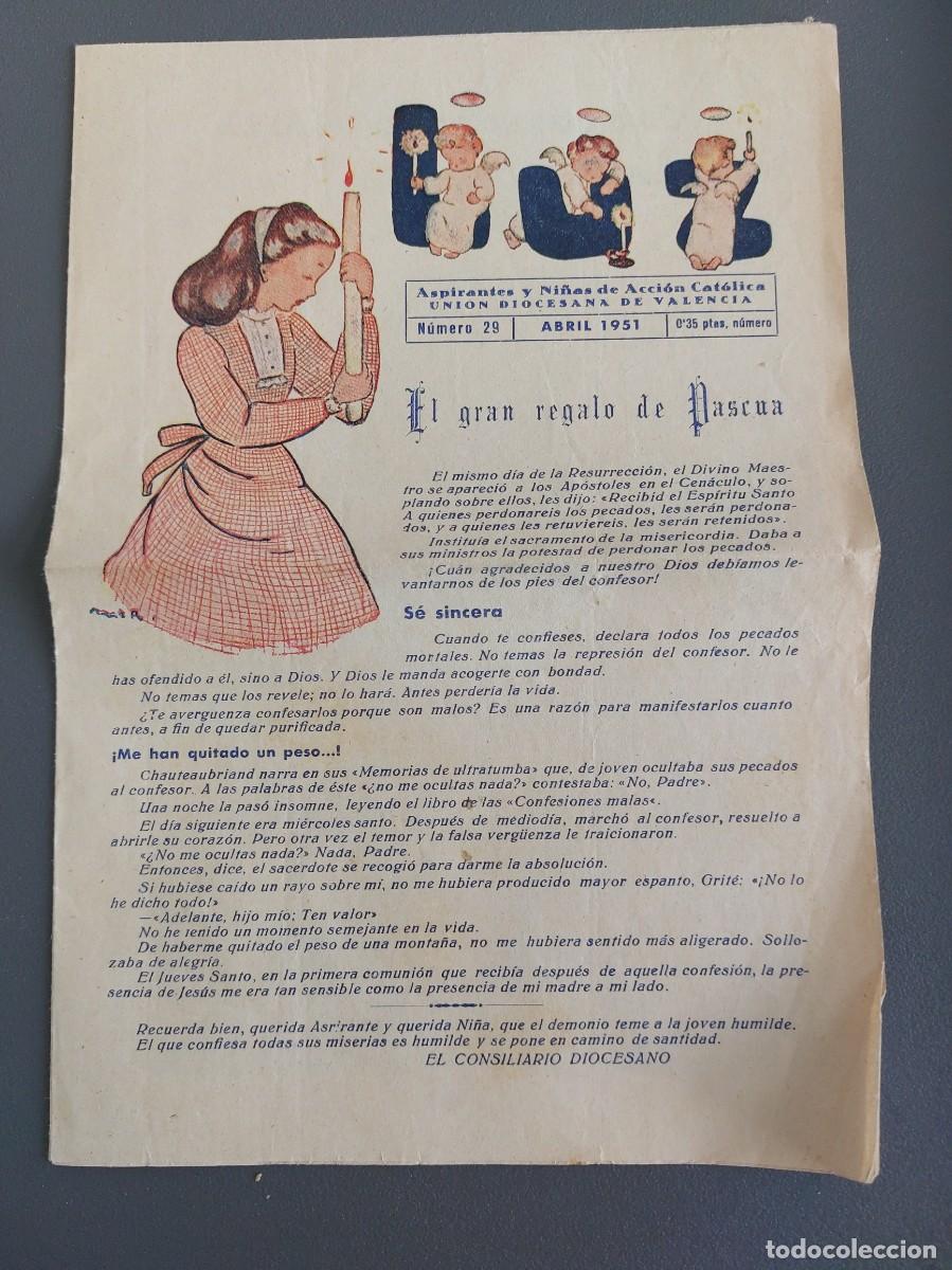 Coleccionismo de Revistas y Peri&oacute;dicos: Revista - Aspirantes y ni&ntilde;as de acci&oacute;n cat&oacute;lica - Uni&oacute;n Diocesana de Valencia - 1951