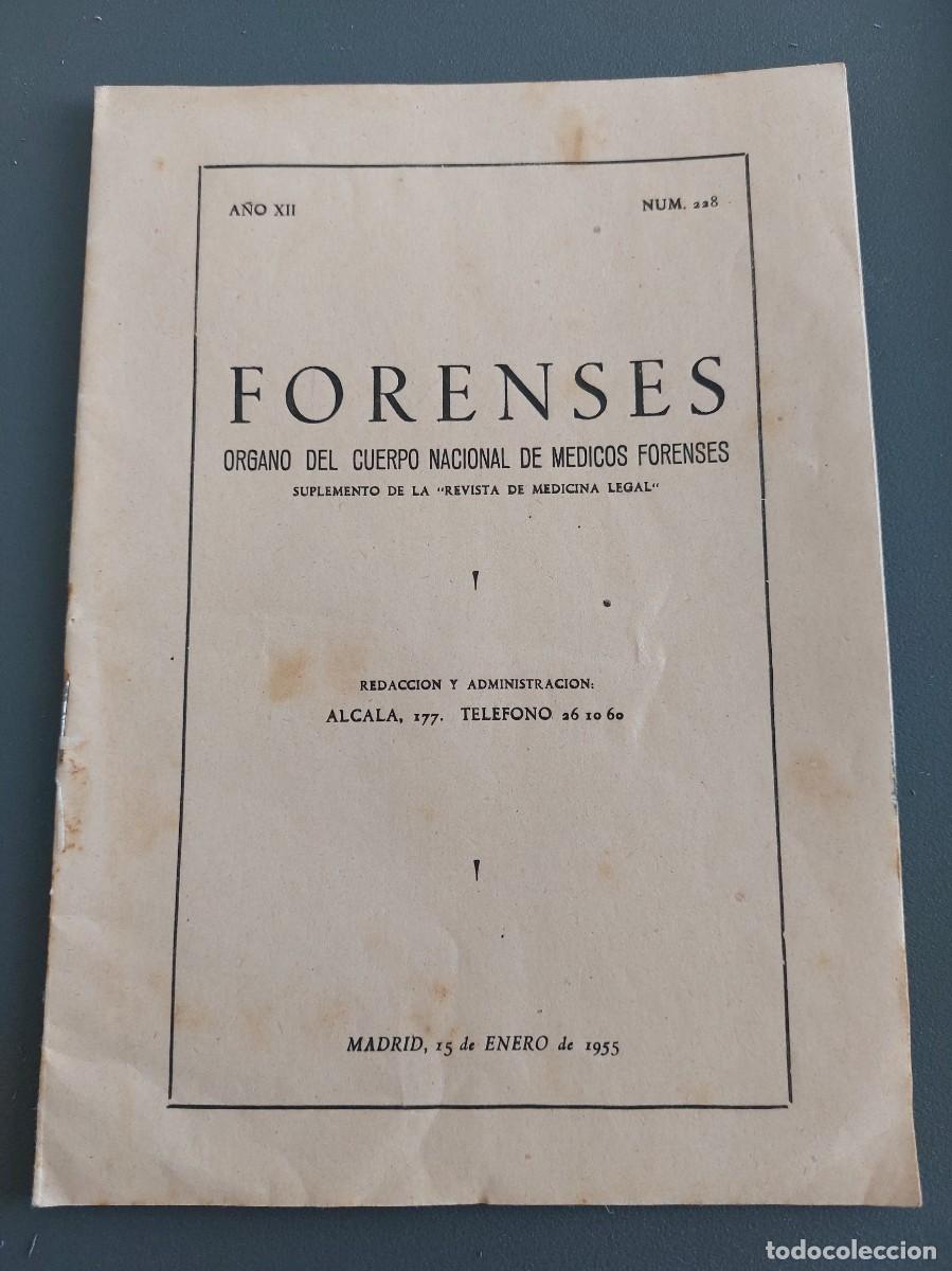 Coleccionismo de Revistas y Peri&oacute;dicos: Forenses - Suplemento de la revista medicina legal - enero 1955