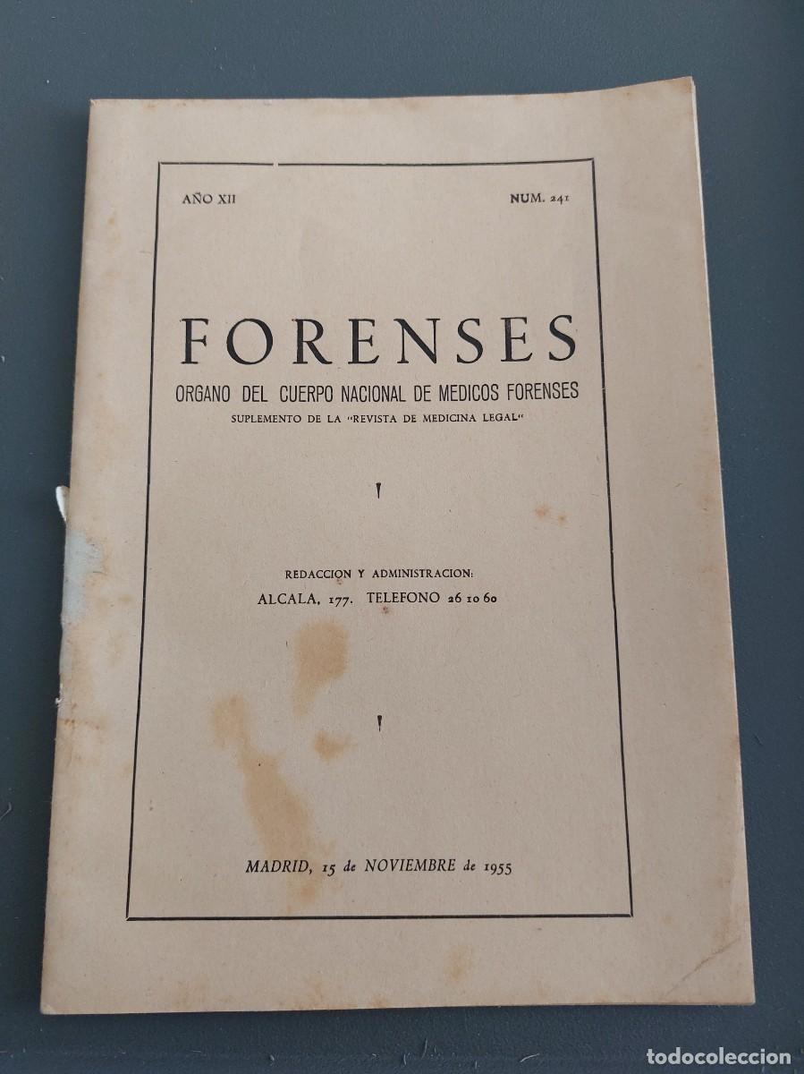 Coleccionismo de Revistas y Peri&oacute;dicos: Forenses - suplemento revista medicina legal - noviembre 1955
