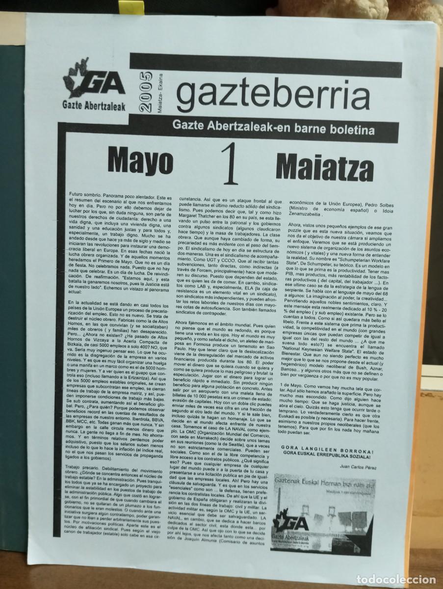 Collectionnisme de Revues et Journaux: (Euskadi) Gazte Abertzaleak. Bolet&iacute;n Gazteberria 2005