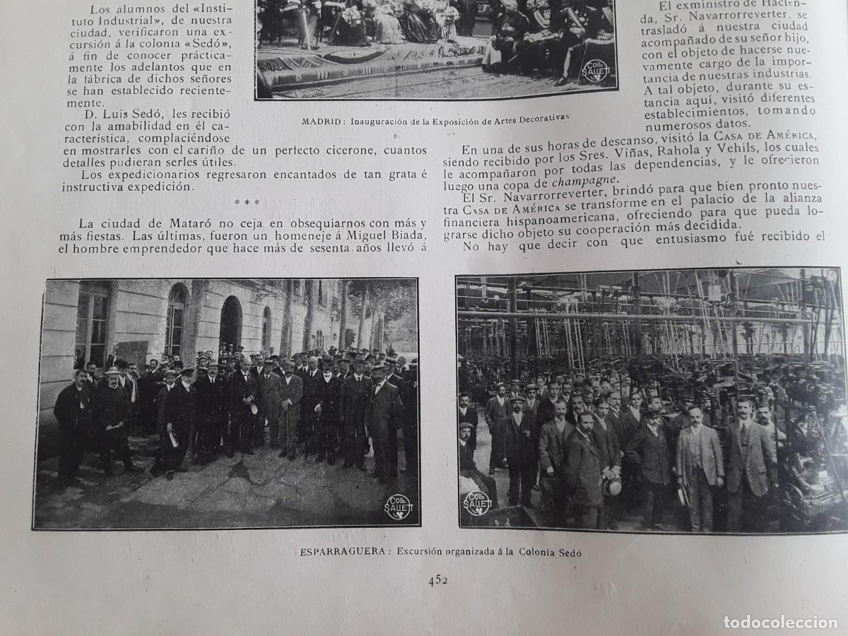 Collection Magazines and Newspapers: ESPARRAGUERA EXCURSION ORGANIZADZ COLONIA SEDO ALUMNOS INSTITUTO INDUSTRIAL HOJAS A&Ntilde;O 1911