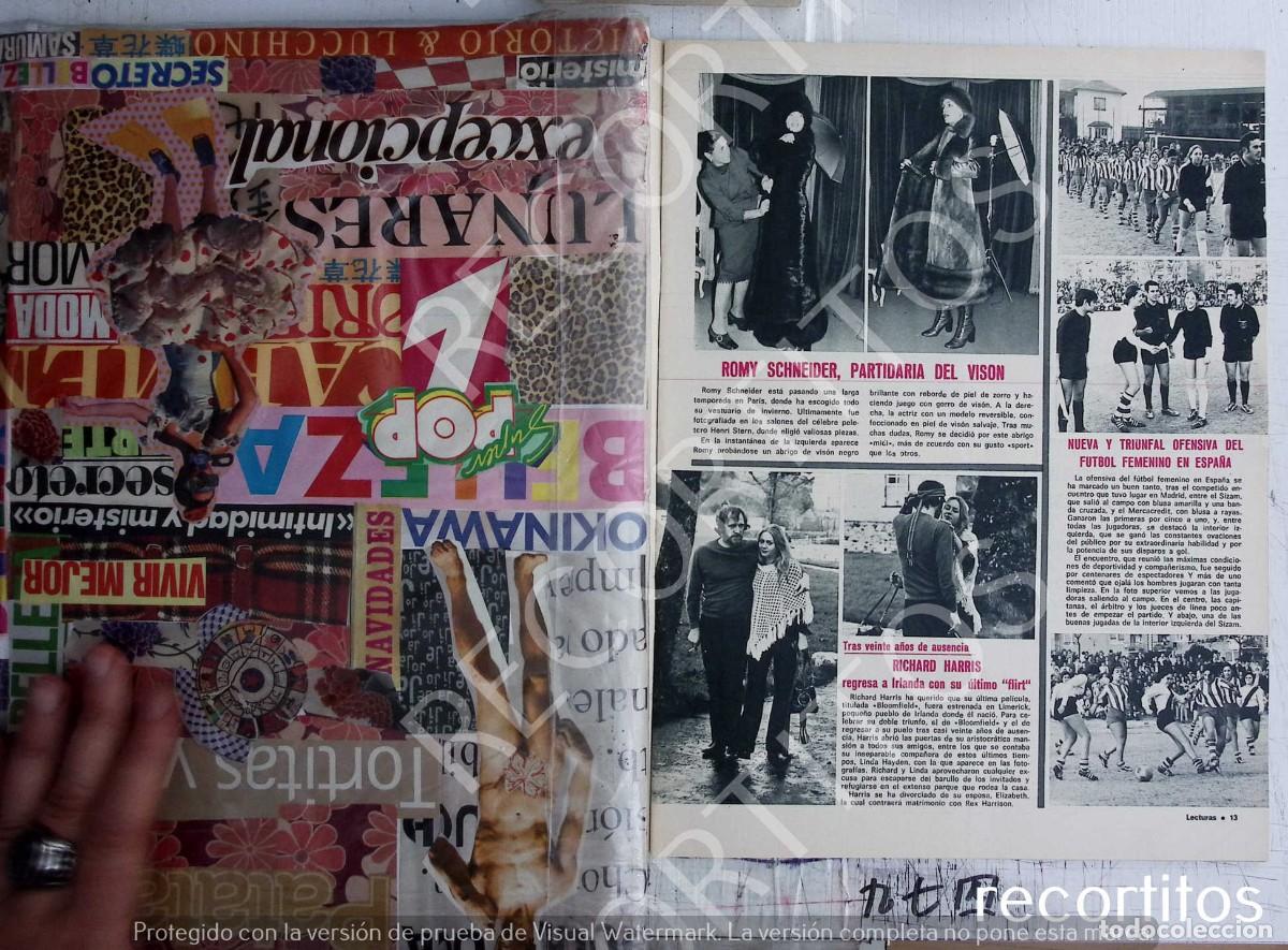 Coleccionismo de Revistas y Peri&oacute;dicos: ROMY SCHNEIDER RICHARD HARRIS FUTBOL FEMENINO