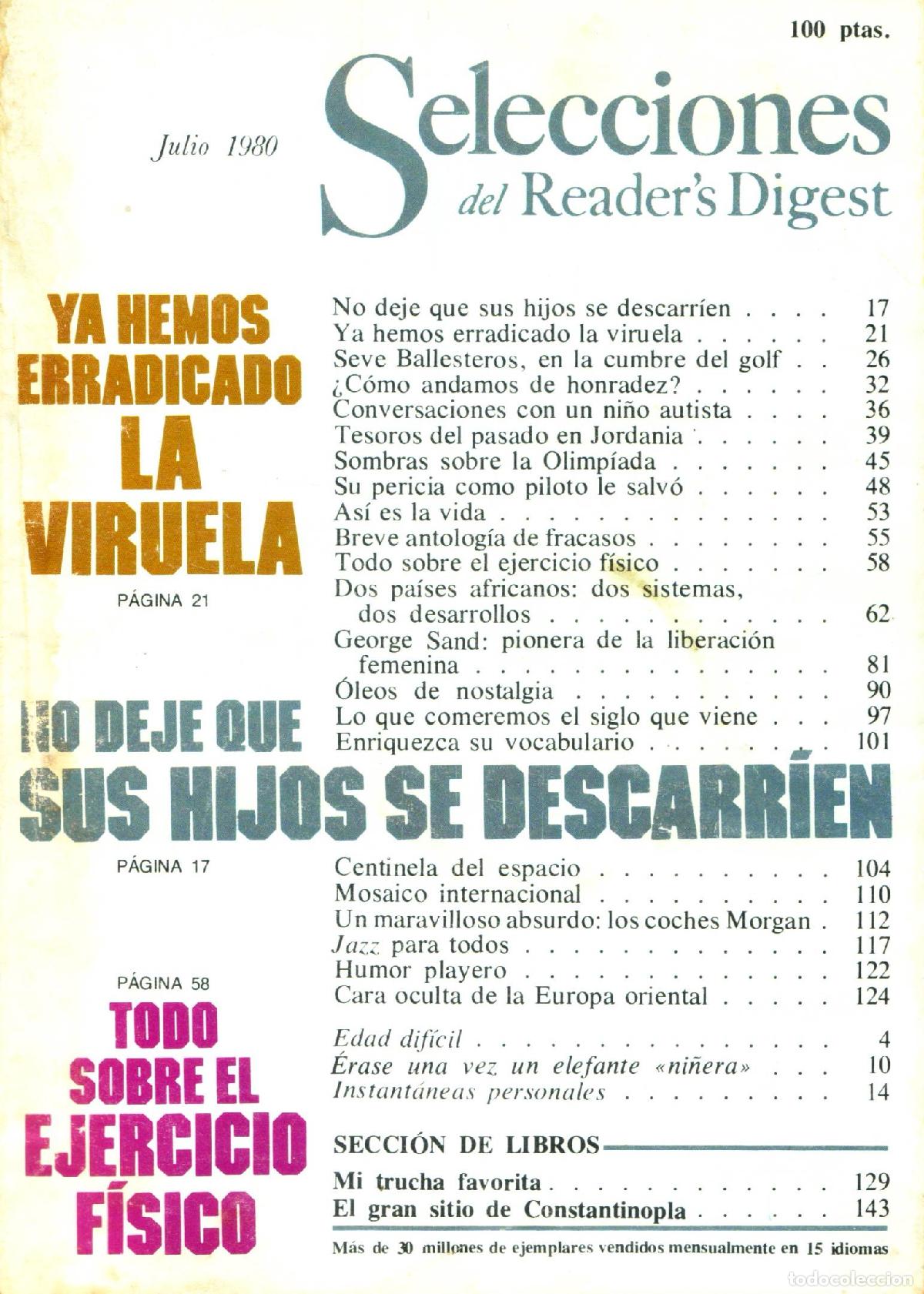 Sammeln von Zeitschriften und Zeitungen: Selecciones del Reader's Digest (Julio 1980, 476) - Varios autores