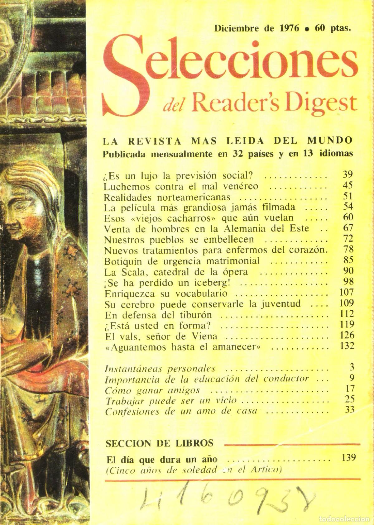 Collezionismo di Riviste e Giornali: Selecciones del Reader's Digest (Diciembre 1976, 433) - Varios autores