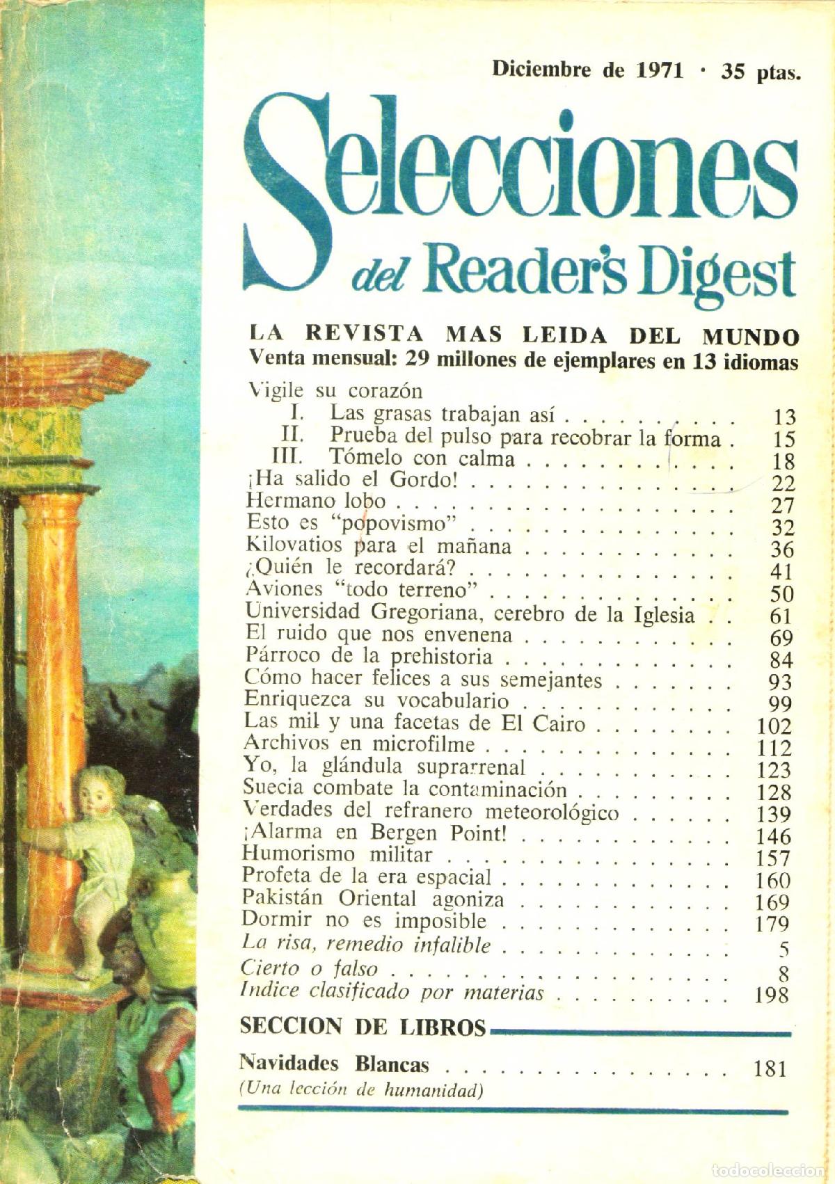 Collezionismo di Riviste e Giornali: Selecciones del Reader's Digest (Diciembre 1971, 373) - Varios autores