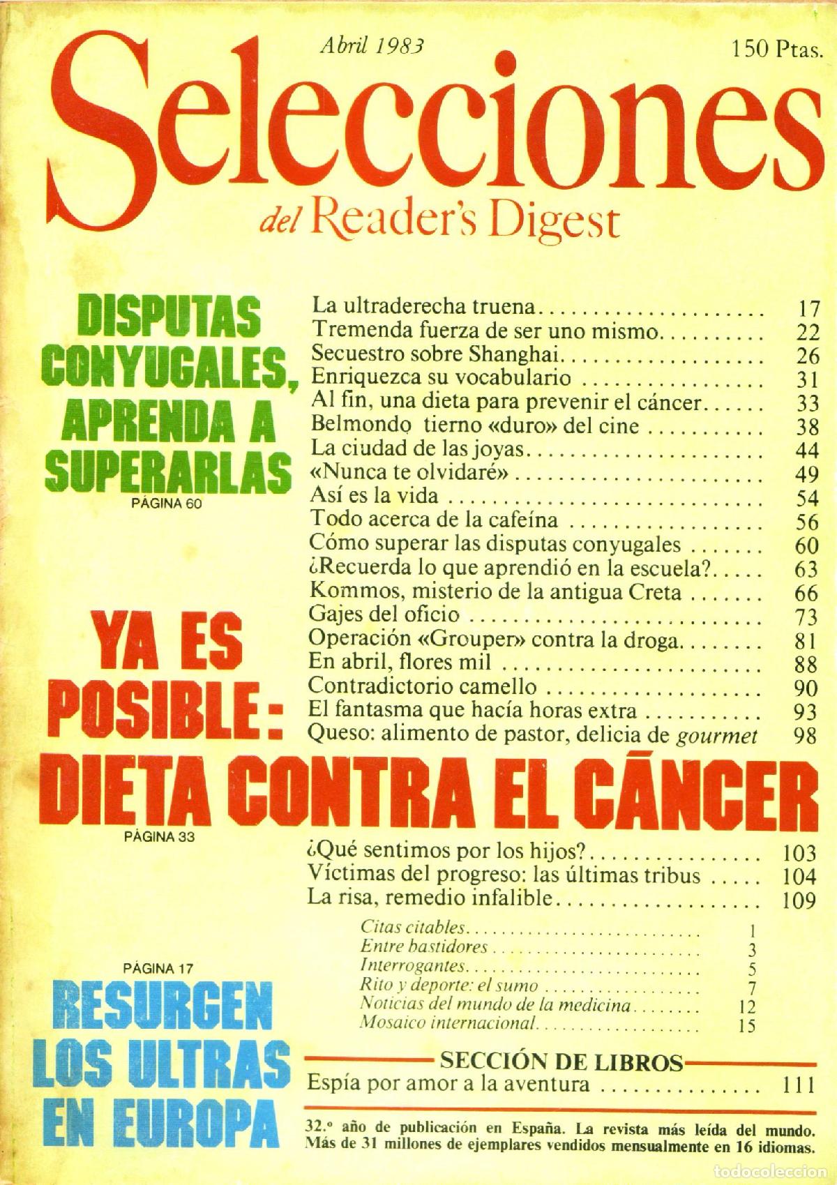 Coleccionismo de Revistas y Peri&oacute;dicos: Selecciones del Reader's Digest (Abril 1983, 509) - Varios autores