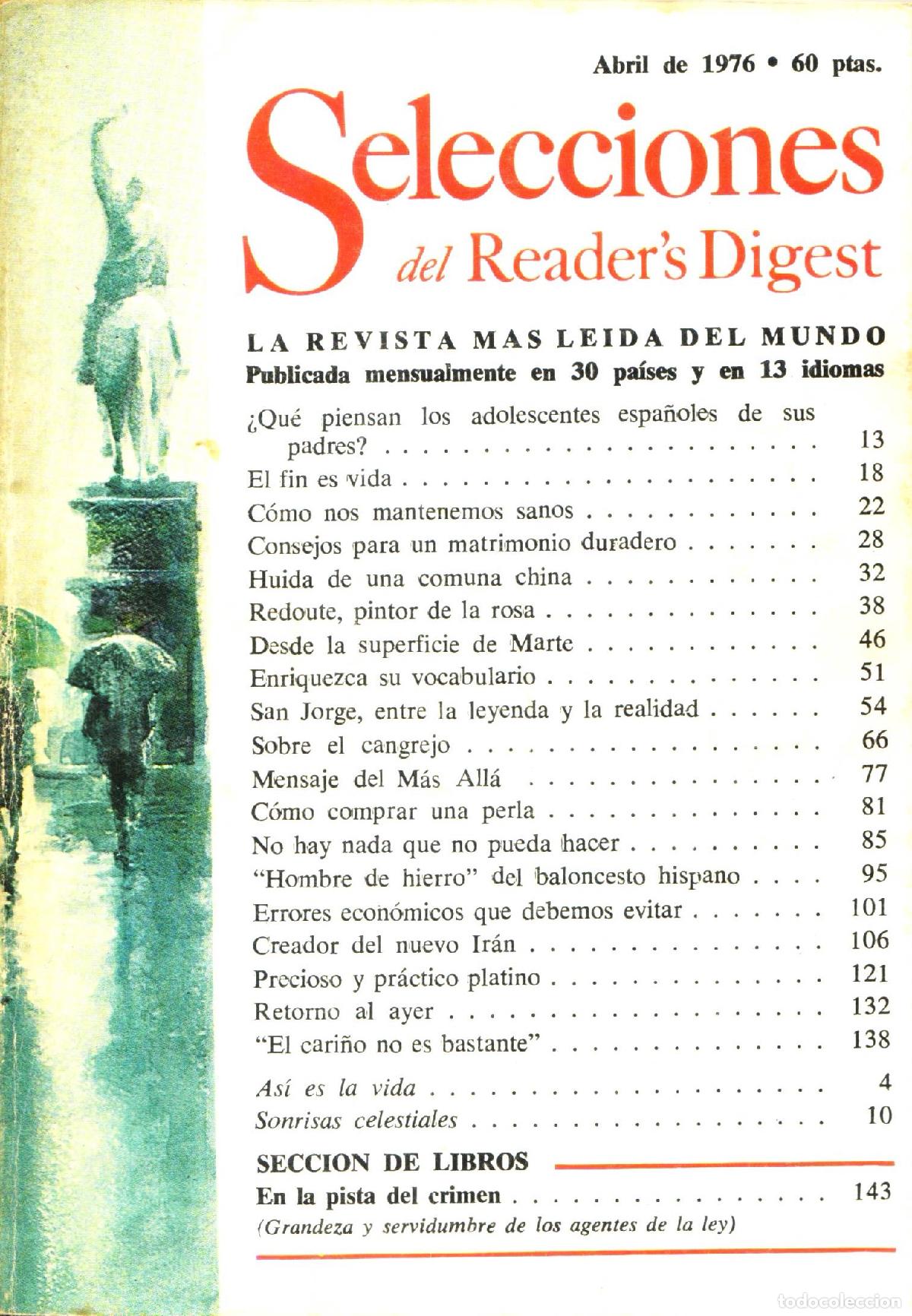 Coleccionismo de Revistas y Peri&oacute;dicos: Selecciones del Reader's Digest (Abril 1976, 425) - Varios autores