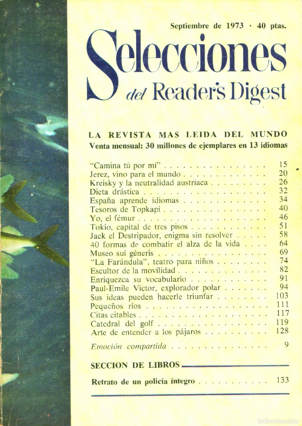 Collezionismo di Riviste e Giornali: Selecciones del Reader's Digest (Septiembre 1973, 394) - Varios autores