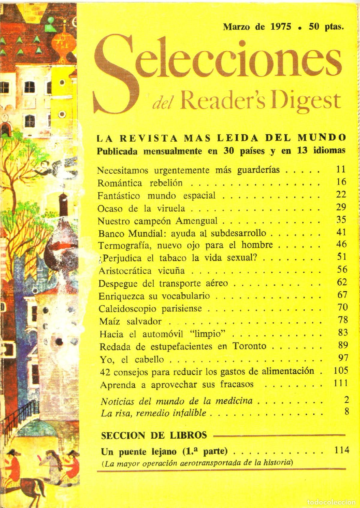 Collezionismo di Riviste e Giornali: Selecciones del Reader's Digest (Marzo 1975, 412) - Varios autores