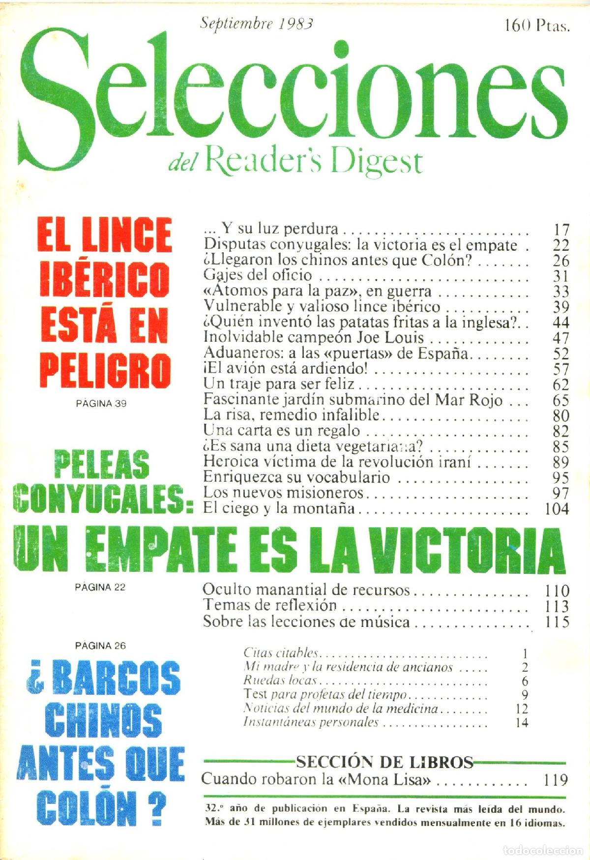 Sammeln von Zeitschriften und Zeitungen: Selecciones del Reader's Digest (Septiembre 1983, 514) - Varios autores