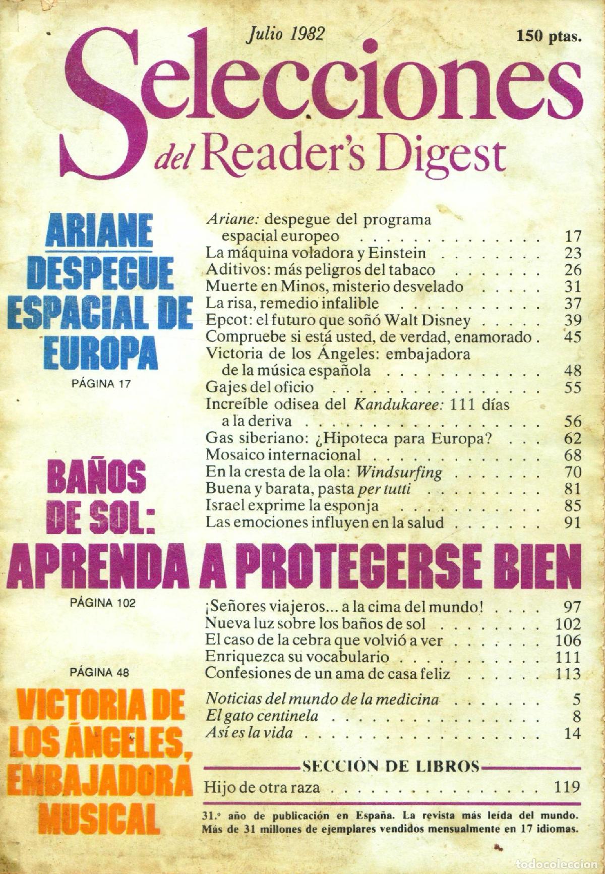 Coleccionismo de Revistas y Peri&oacute;dicos: Selecciones del Reader's Digest (Julio 1982, 500) - Varios autores