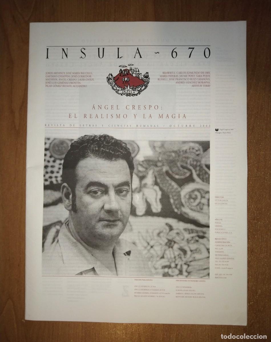 Collection Magazines and Newspapers: &Iacute;NSULA 670, 2002 - MONOGR&Aacute;FICO: &Aacute;NGEL CRESPO