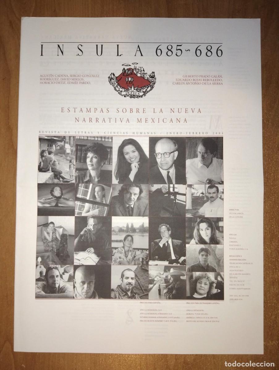 Collection Magazines and Newspapers: &Iacute;NSULA 685-686, 2004 - MONOGR&Aacute;FICO: NUEVA NARRATIVA MEXICANA