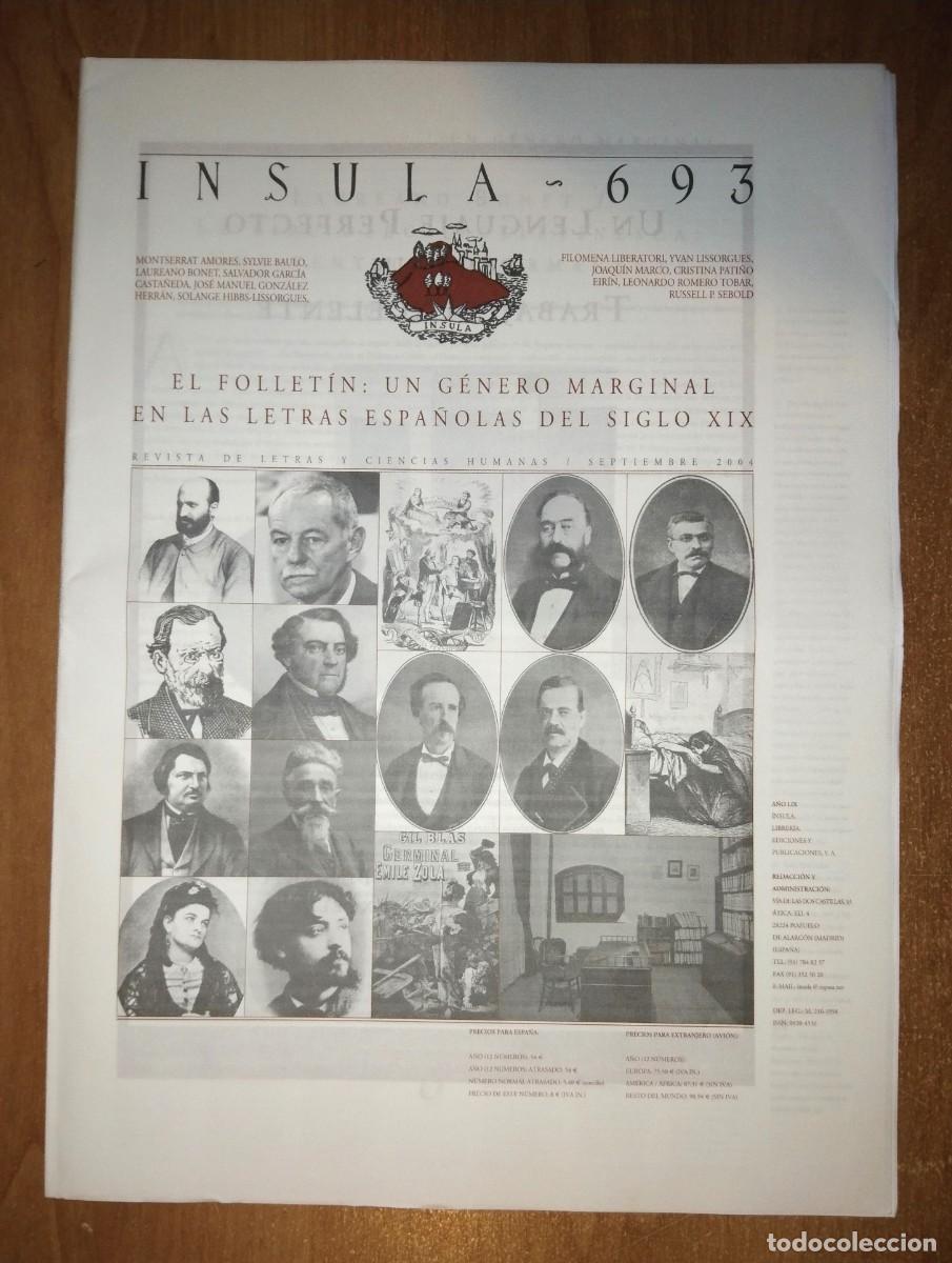 Collection Magazines and Newspapers: &Iacute;NSULA 693, 2004 - MONOGR&Aacute;FICO: EL FOLLET&Iacute;N, G&Eacute;NERO MARGINAL EN LAS LETRAS ESPA&Ntilde;OLAS DEL XIX