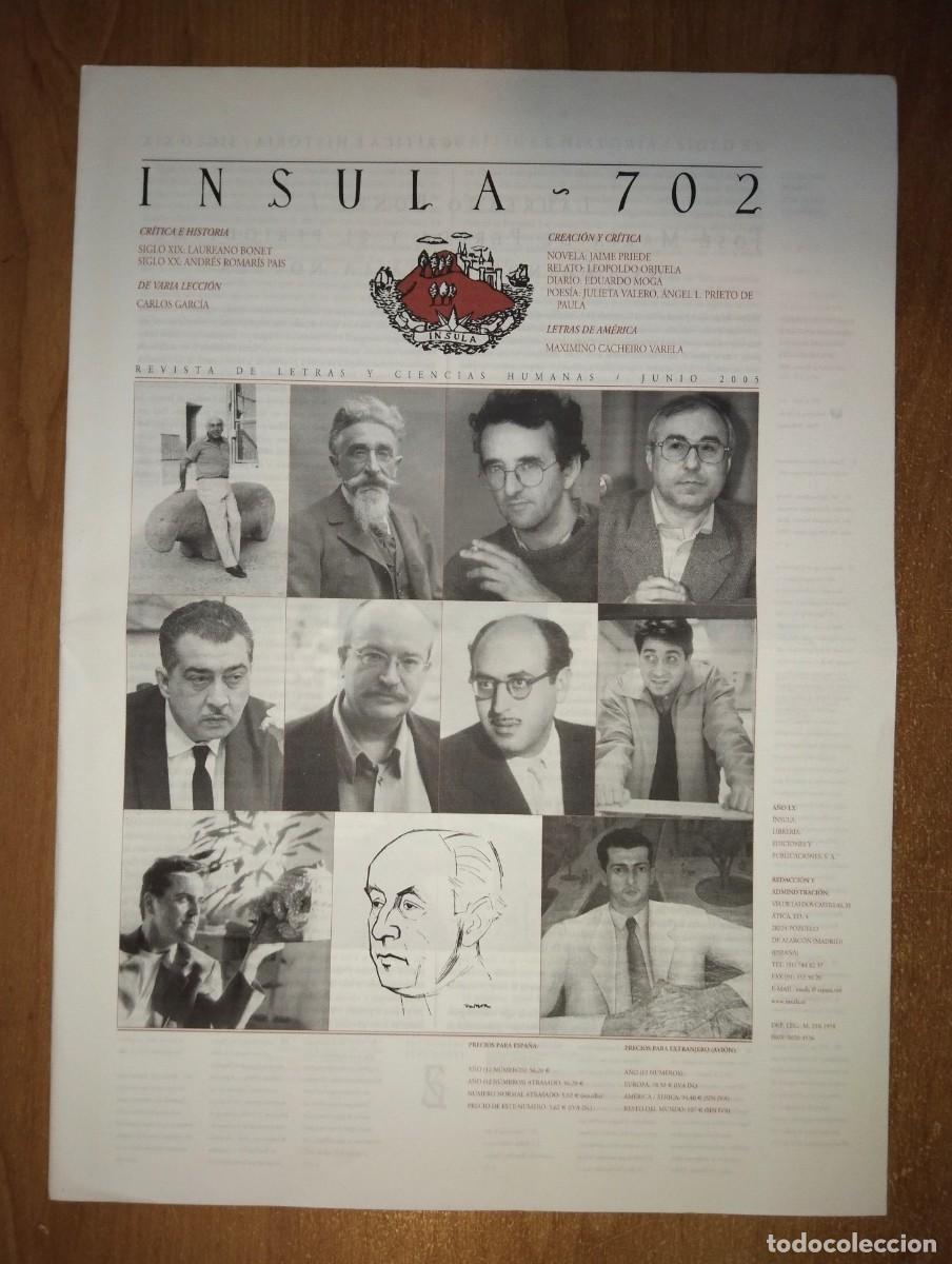 Collection Magazines and Newspapers: &Iacute;NSULA 702, 2005 - RAFAEL MORALES / JOS&Eacute; CEM&Iacute; / ROBERTO BOLA&Ntilde;O