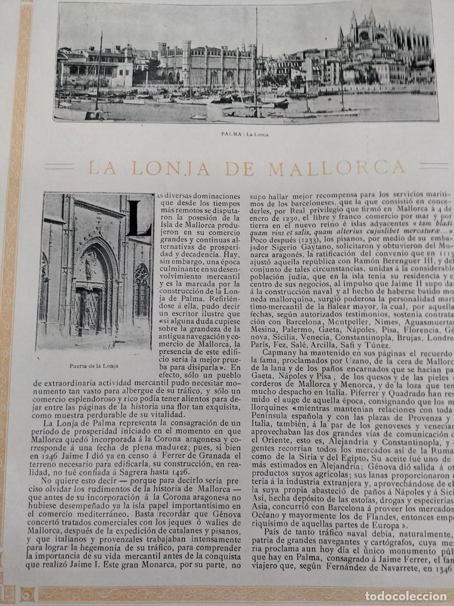 Collection Magazines and Newspapers: LA LONJA DE MALLORCA CATEDRAL 6 HOJAS A&Ntilde;O 1911