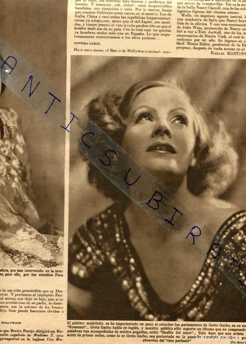 revista año 1931 amparito taberner greta garbo - Compra venta en  todocoleccion