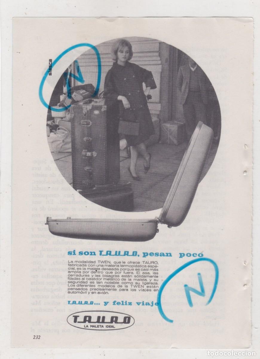 Coleccionismo de Revistas y Peri&oacute;dicos: PUBLICIDAD 1964. ANUNCIO MALETAS TAURO