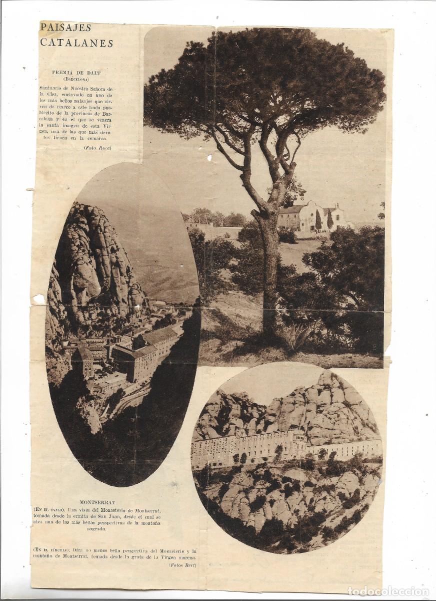 Colecionismo de Revistas e Jornais: VILASSAR DE DALT -PREMIA DE DALT LA CISA - MONTSERRAT ( HOJA DE REVISTA )