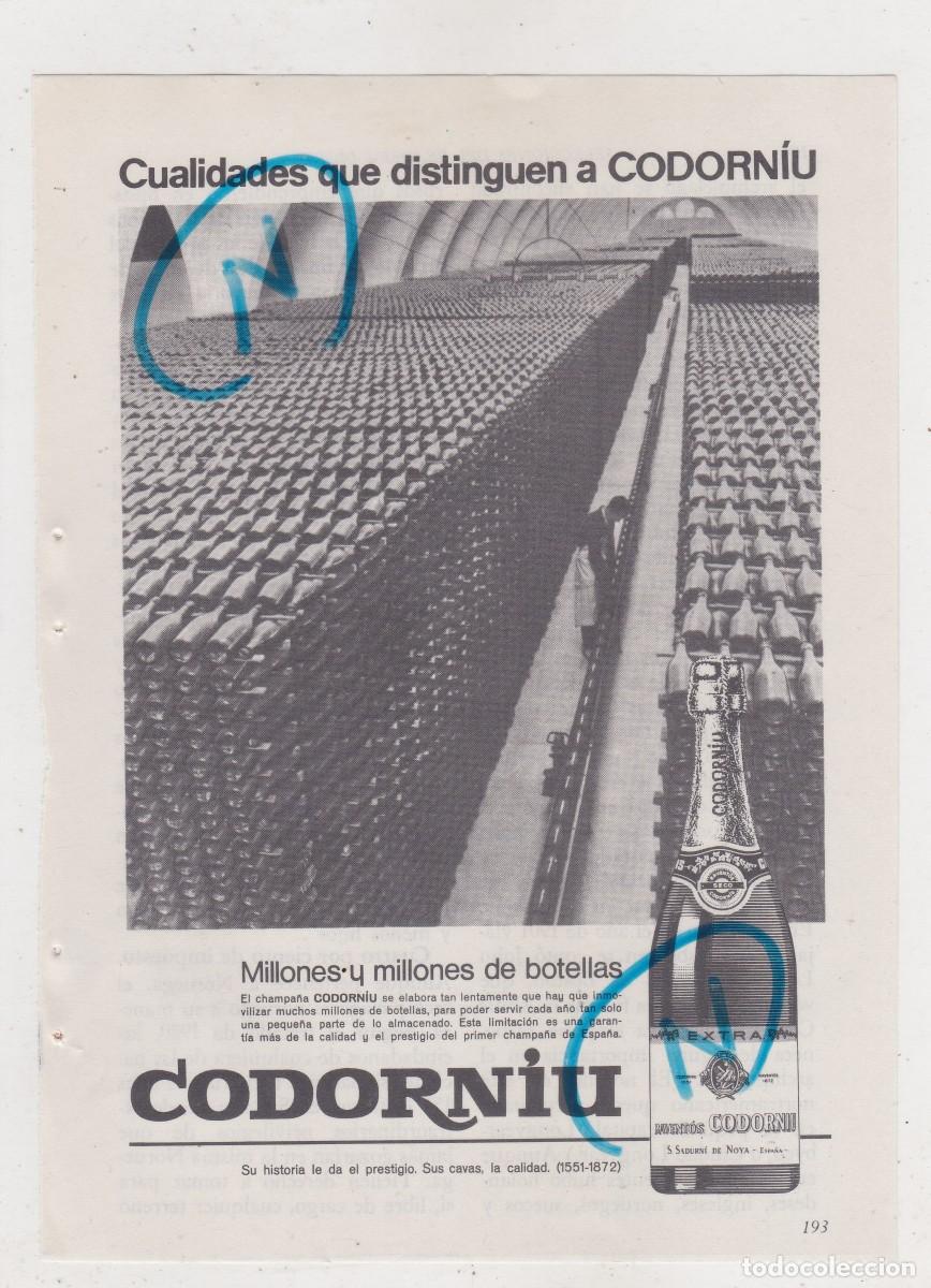Coleccionismo de Revistas y Peri&oacute;dicos: PUBLICIDAD 1964. ANUNCIO CAVA CODORNIU
