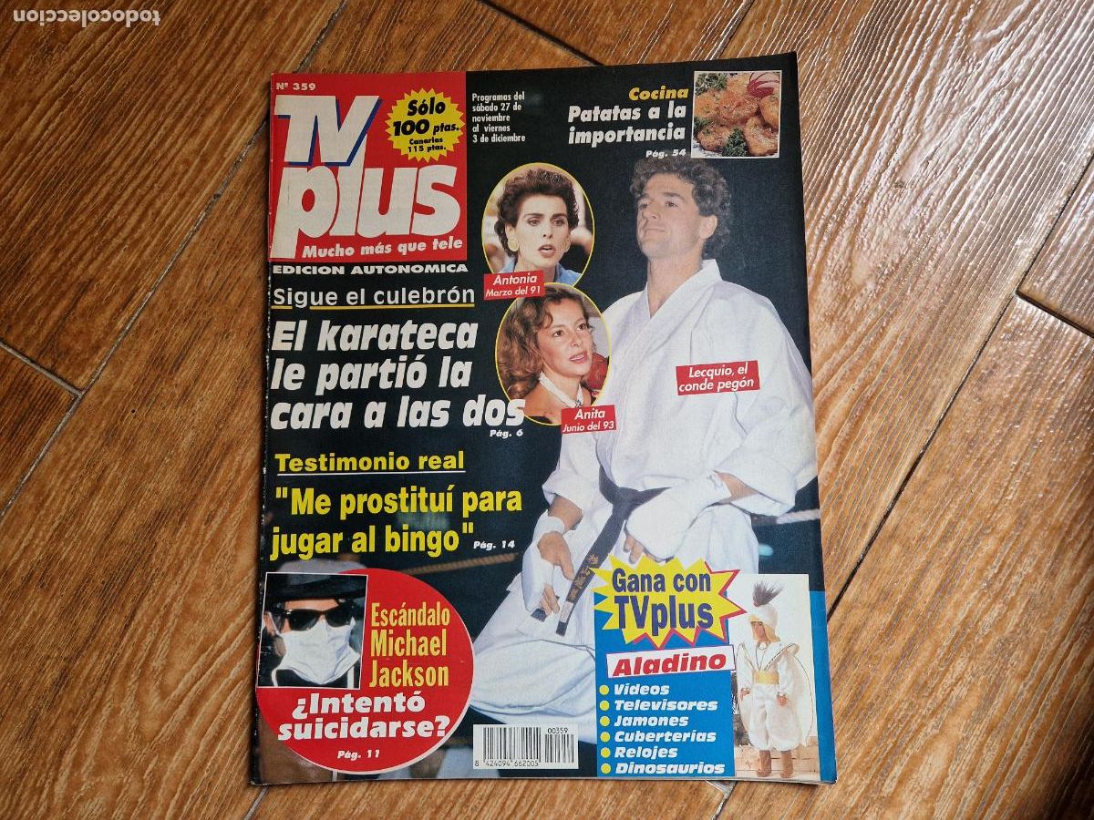 Coleccionismo de Revistas y Peri&oacute;dicos: TV PLUS 359 1993 CONDE LECQUIO PORTADA INTERIOR MICHAEL JACKSON CROWDED HOUSE NATALIA ESTRADA