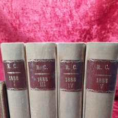 Coleccionismo de Revistas y Periódicos: L-4534. REVISTA CONTEMPORÁNEA. ENCUADERNADA. VVAA. CUATRO TOMOS I-III-IV-V. AÑO 1888