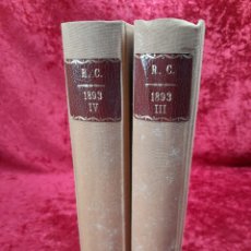 Coleccionismo de Revistas y Periódicos: L-1293. REVISTA CONTEMPORÁNEA. ENCUADERNADA. VVAA. DOS TOMOS. NÚMEROS III - IV. AÑO 1893