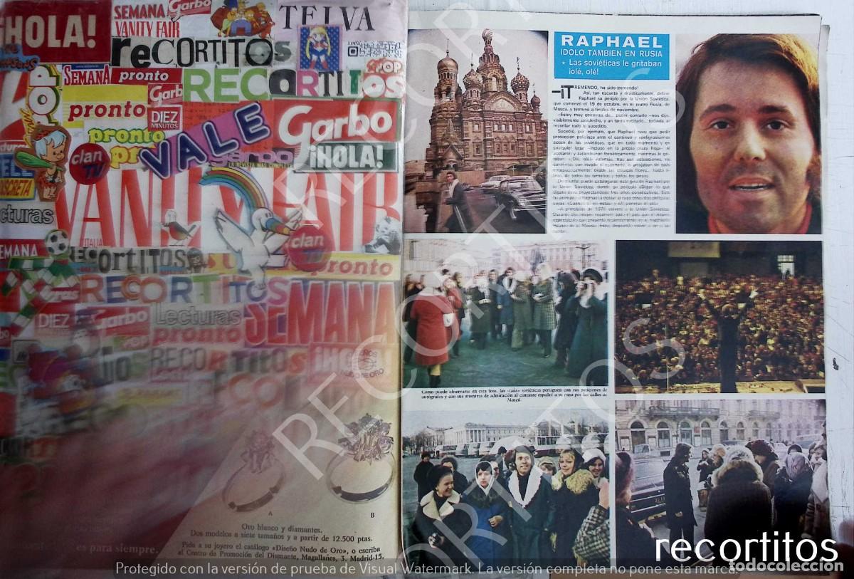 Coleccionismo de revistas y peri&oacute;dicos: raphael en moscu rusia - Foto 1