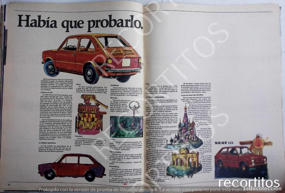 Coleccionismo de revistas y peri&oacute;dicos: SEAT 133 ANUNCIO PUBLICICDAD