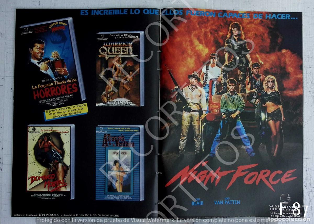 Coleccionismo de revistas y peri&oacute;dicos: NIGHT FORCE LINDA BLAIR James Van Patten, Richard Lynch, Chad McQuee