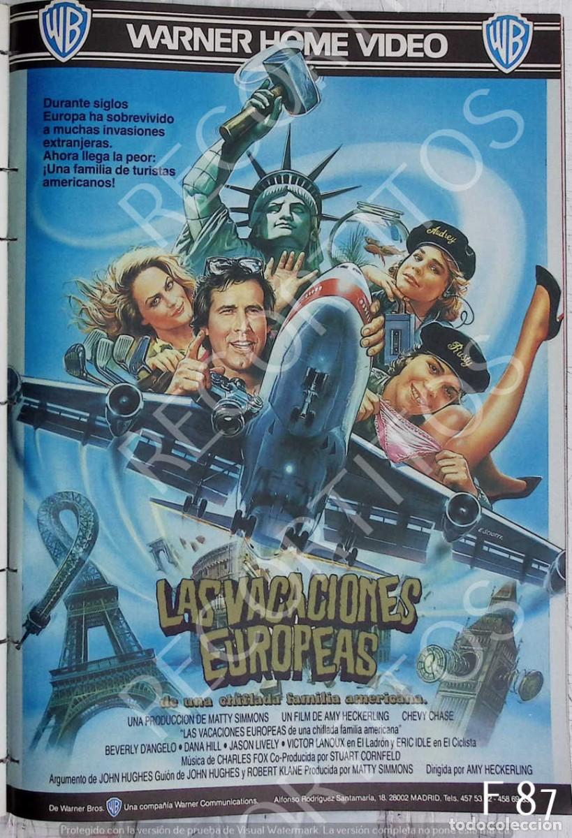 Coleccionismo de revistas y peri&oacute;dicos: Las vacaciones europeas de una chiflada familia americana Chevy Chase, Beverly D'Angelo, Dana Hill,