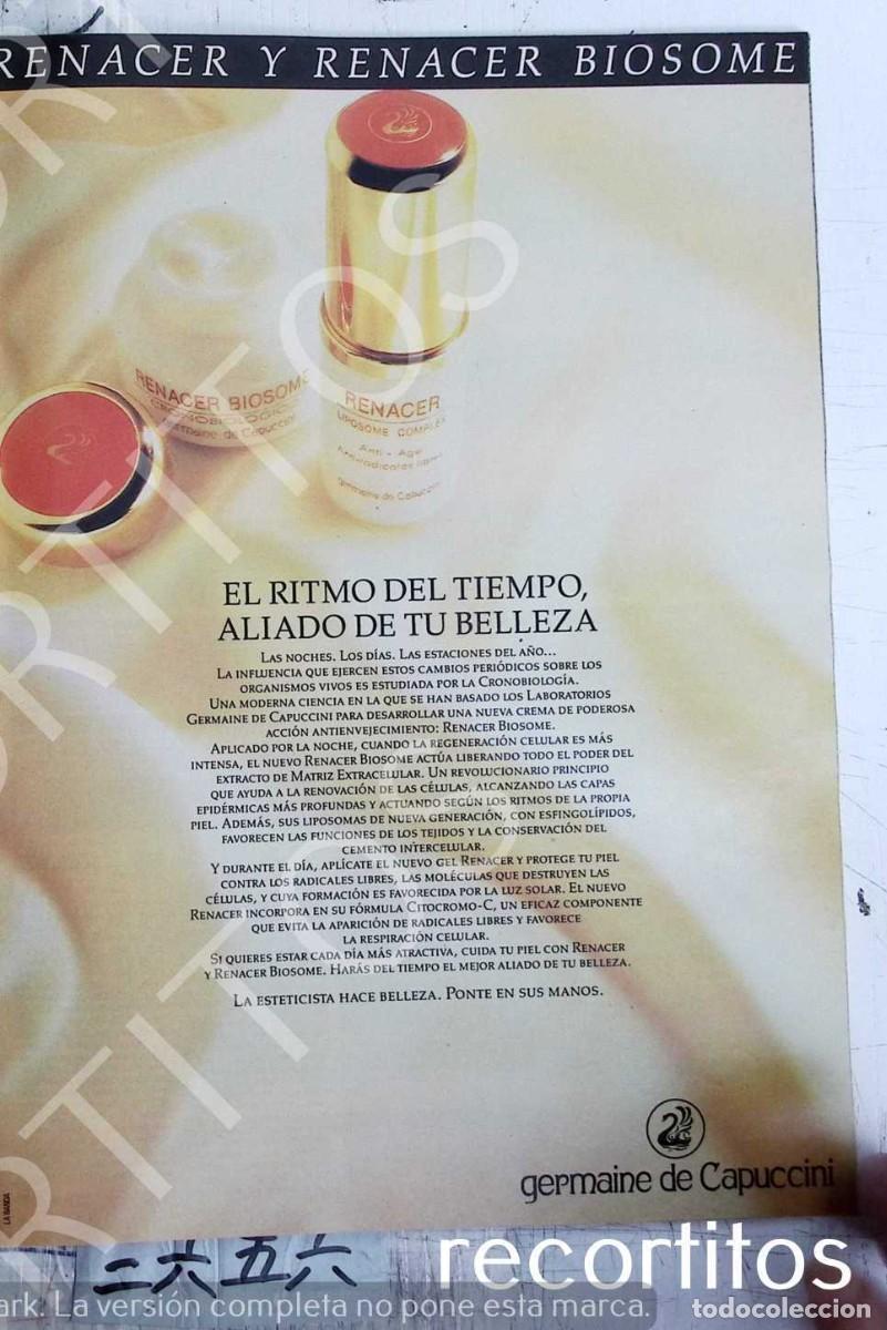 Coleccionismo de revistas y peri&oacute;dicos: germaine de capuccini ANUNCIO PUBLICIDAD RENACER