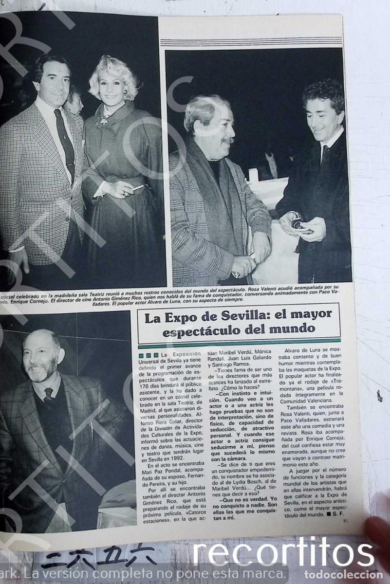 Sammeln von Zeitschriften und Zeitungen: ROSA VALENTI VALENTY PACO VALLADARES ALVARO DE LUNA
