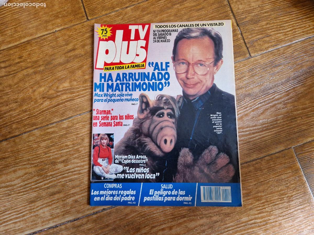 Collection Magazines and Newspapers: TV PLUS 114 1989 ALF PORTADA INTERIOR MIRIAM DIAZ AROCA CANTANTE BLACK THE BEATLES