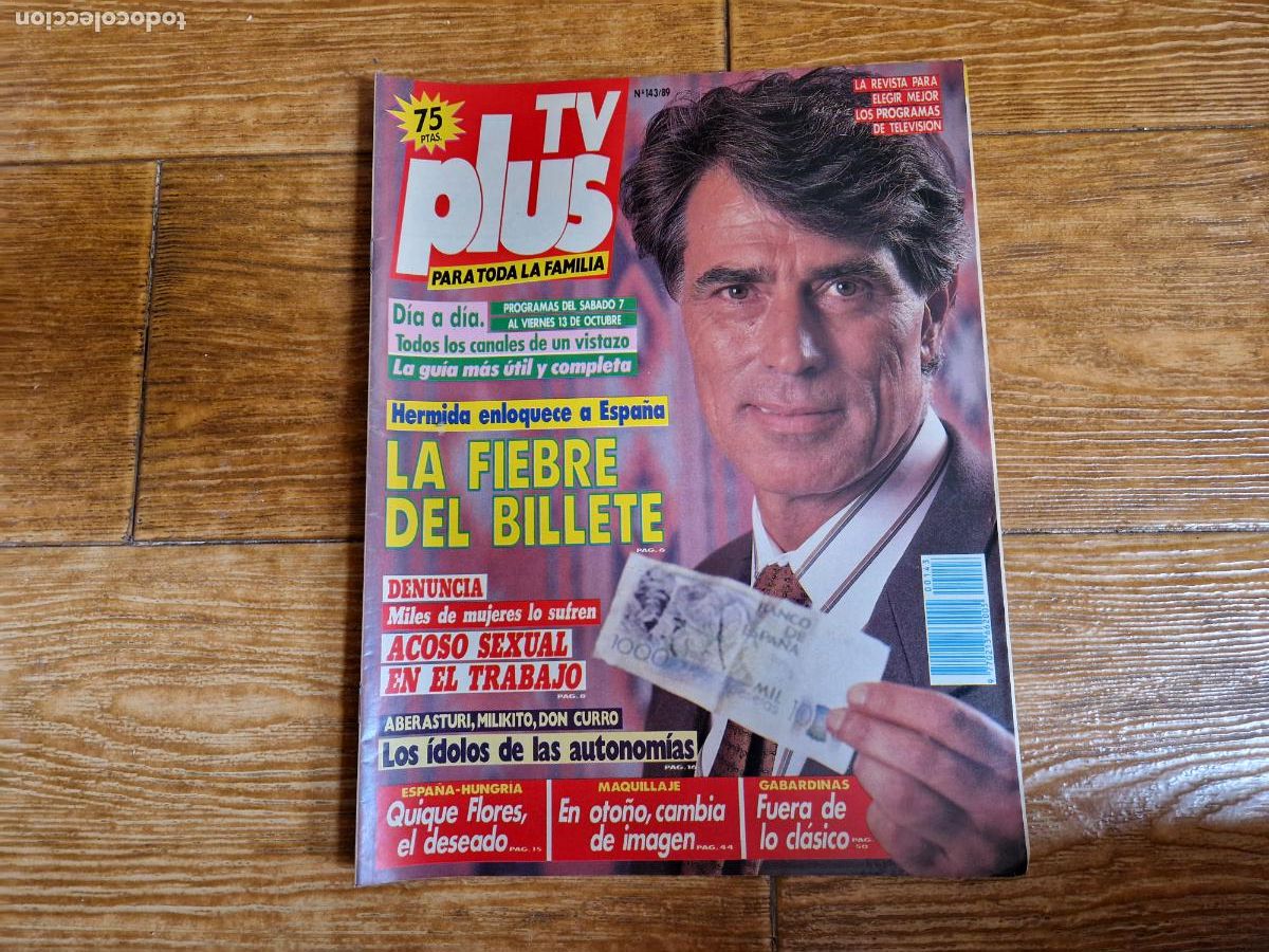 Coleccionismo de Revistas y Peri&oacute;dicos: TV PLUS 143 1989 JESUS HERMIDA PORTADA INTERIOR CHER ALAIN DELON MICHAEL JACKSON