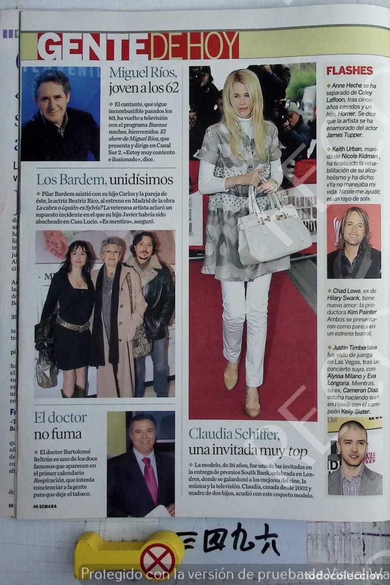 Coleccionismo de Revistas y Peri&oacute;dicos: MIGUEL RIOS PILAR BARDEM BEATRIZ RICO CARLOS KEITH URBAN CLAUDIASCHIFFER JUSTIN TIMBERLAKE
