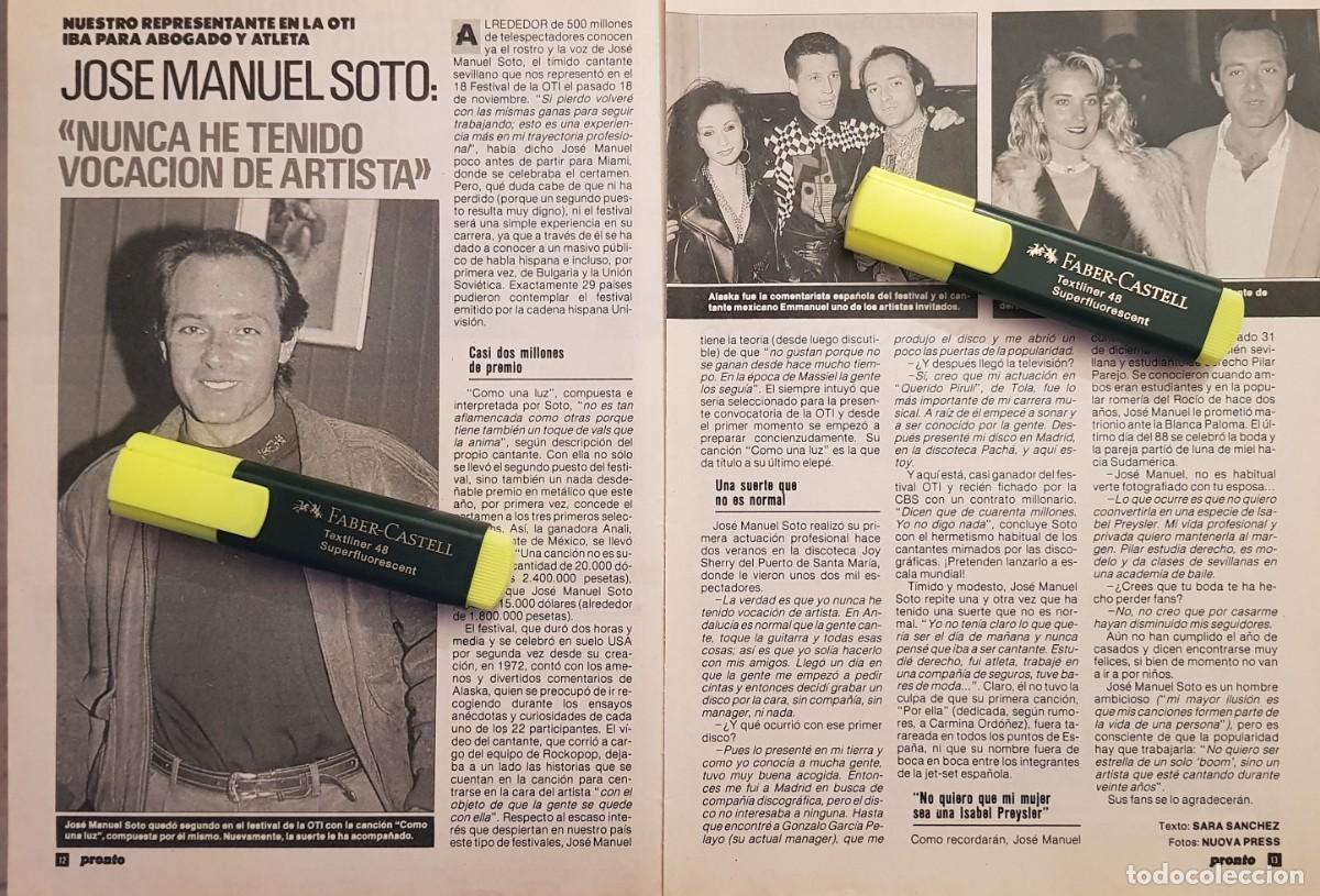 Coleccionismo de Revistas y Peri&oacute;dicos: Reportaje Jos&eacute; Manuel Soto / Alaska 02.12.89