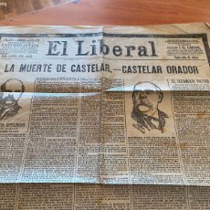 Coleccionismo de Revistas y Periódicos: EL LIBERAL MAYO 1899 MUERTE DE CASTELAR (COIB234)