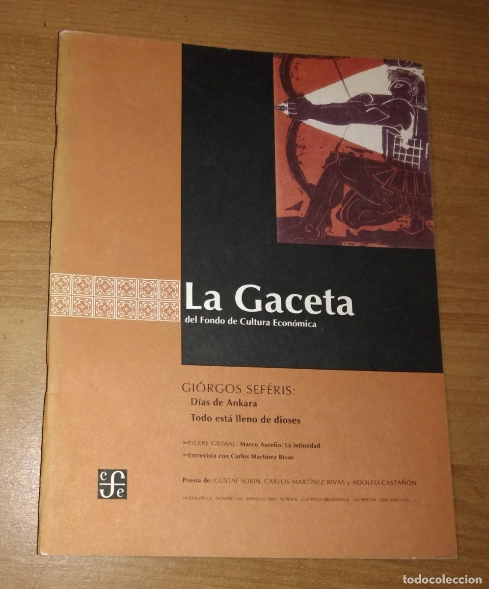 Coleccionismo de revistas y peri&oacute;dicos: LA GACETA DEL FONDO DE CULTURA ECON&Oacute;MICA 329, 1998 - GI&Oacute;RGOS SEF&Eacute;RIS / PIERRE GRIMAL