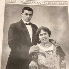 Coleccionismo de Revistas y Periódicos: RAFAEL GONZALEZ “MACHAQUITO” Y SU ESPOSA 1913 FOTO HOJA REVISTA