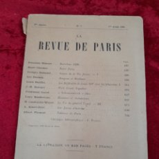 Coleccionismo de Revistas y Periódicos: L-8046. LA REVUE DE PARIS. 37E ANNÉE Nº7 1R AVRIL 1930.