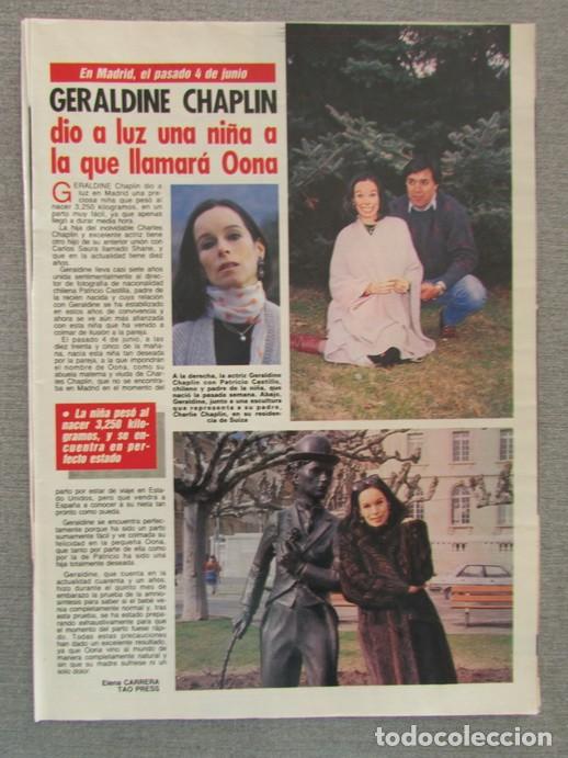 Coleccionismo de Revistas y Peri&oacute;dicos: RECORTE LA REVISTA 89 1986 GERALDINE CHAPLIN, EVA NASARRE