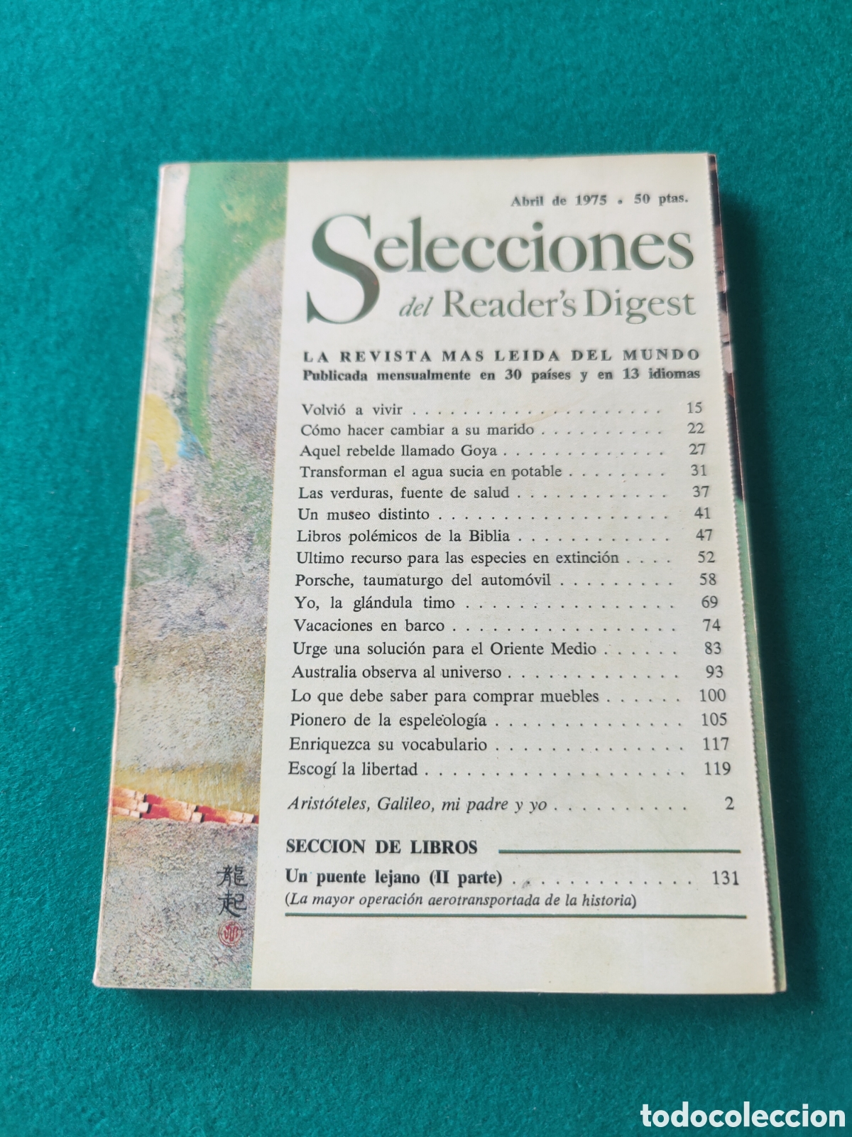 Collezionismo di Riviste e Giornali: SELECCIONES DEL READER'S DIGEST. ABRIL 1975.