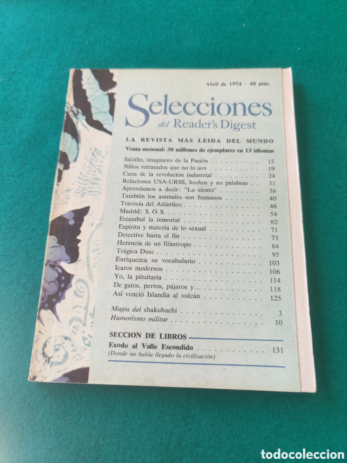 Collezionismo di Riviste e Giornali: SELECCIONES DEL READER'S DIGEST. ABRIL 1974.