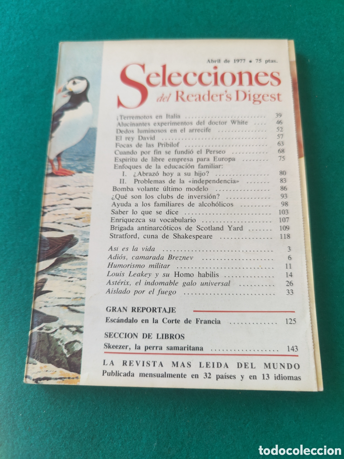 Collezionismo di Riviste e Giornali: SELECCIONES DEL READER'S DIGEST. ABRIL 1977