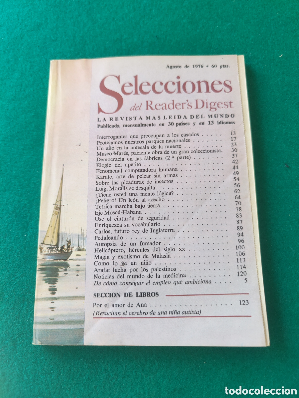 Collection Magazines and Newspapers: SELECCIONES DEL READER'S DIGEST. AGOSTO 1976.