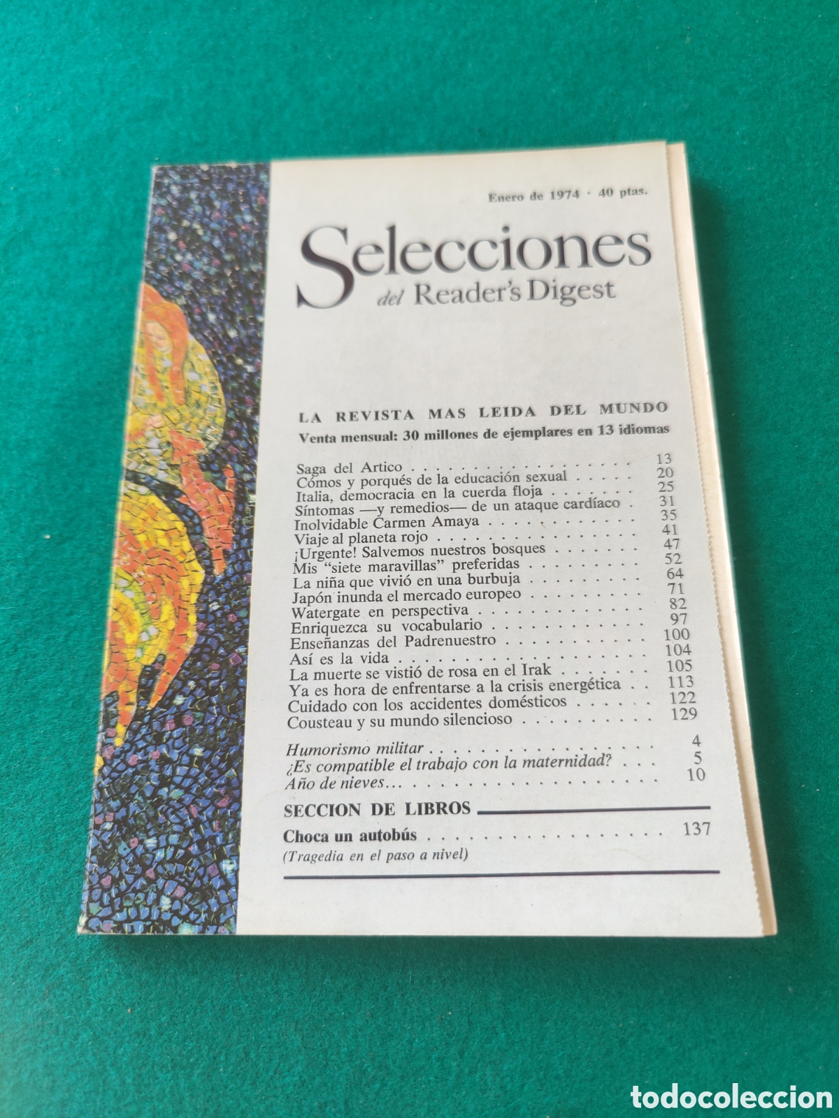 Coleccionismo de revistas y peri&oacute;dicos: SELECCIONES DEL READER'S DIGEST. ENERO 1974.