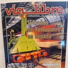 Coleccionismo de Revistas y Periódicos: REVISTA VIA LIBRE. NUMEROS 414-415. NOVIEMBRE-DICIEMBRE 1998. 150 AÑOS DE FERROCARRIL EN ESPAÑA.