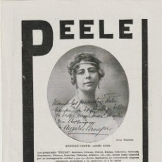 Coleccionismo de Revistas y Periódicos: PUBLICIDAD PEELE CON FOTOGRAFÍA DE LA ACTRIZ ÁNGELES CAMPIS -1919